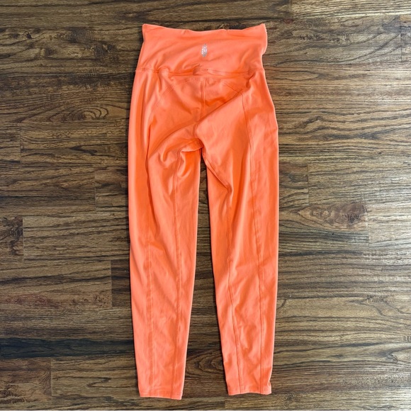 Free People/FP Movement Breathe Deeper Leggings Neon Orange Tangerine XS - Picture 6 of 7
